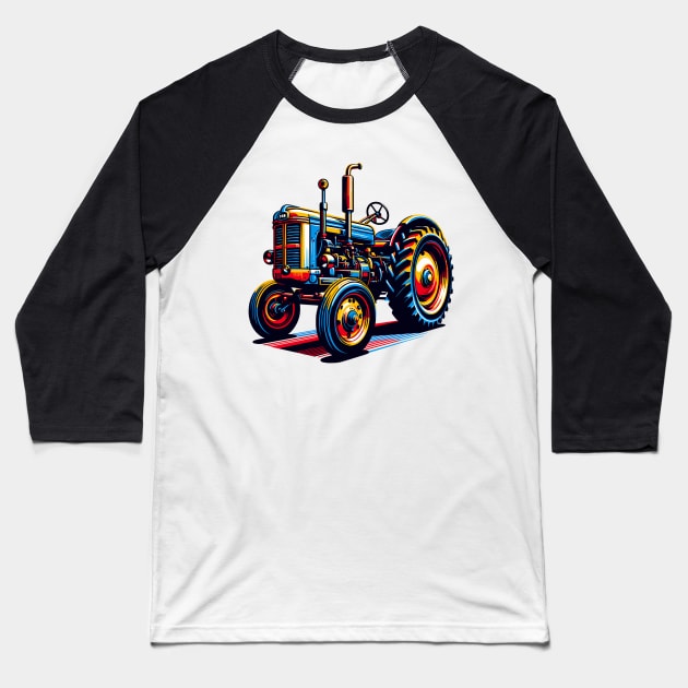 Agricultural Tractor Baseball T-Shirt by Vehicles-Art